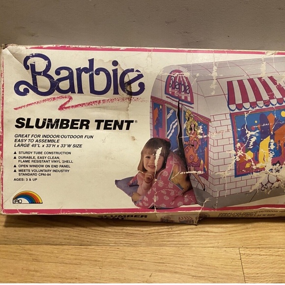 Barbie 1988 Vintage Child-size SLUMBER TENT NEW (Damaged Box)